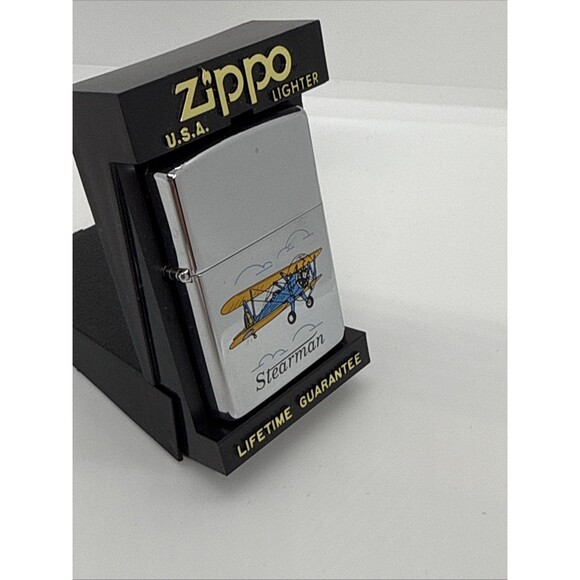 NIB Zippo Stearman Biplane Aircraft Windproof Lighter Made In USA - Picture 2 of 5